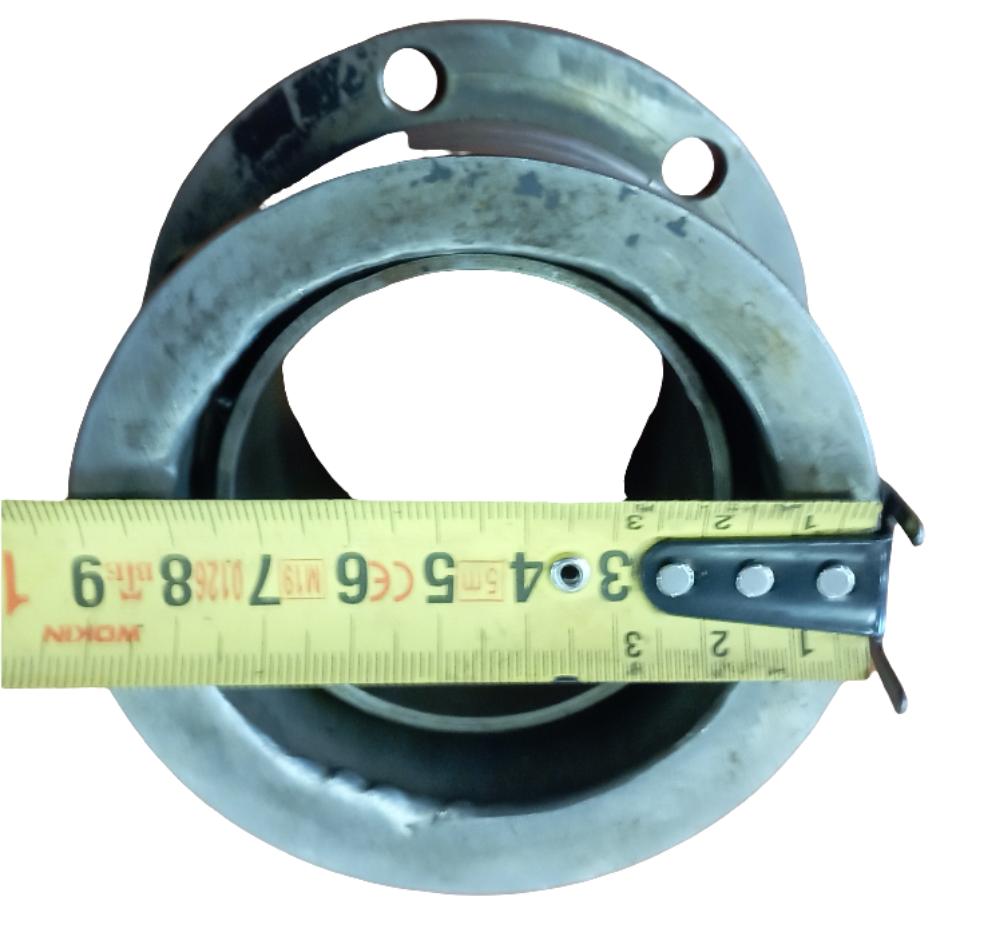Soffietto compensatore, tronchetto di scarico in acciaio inox