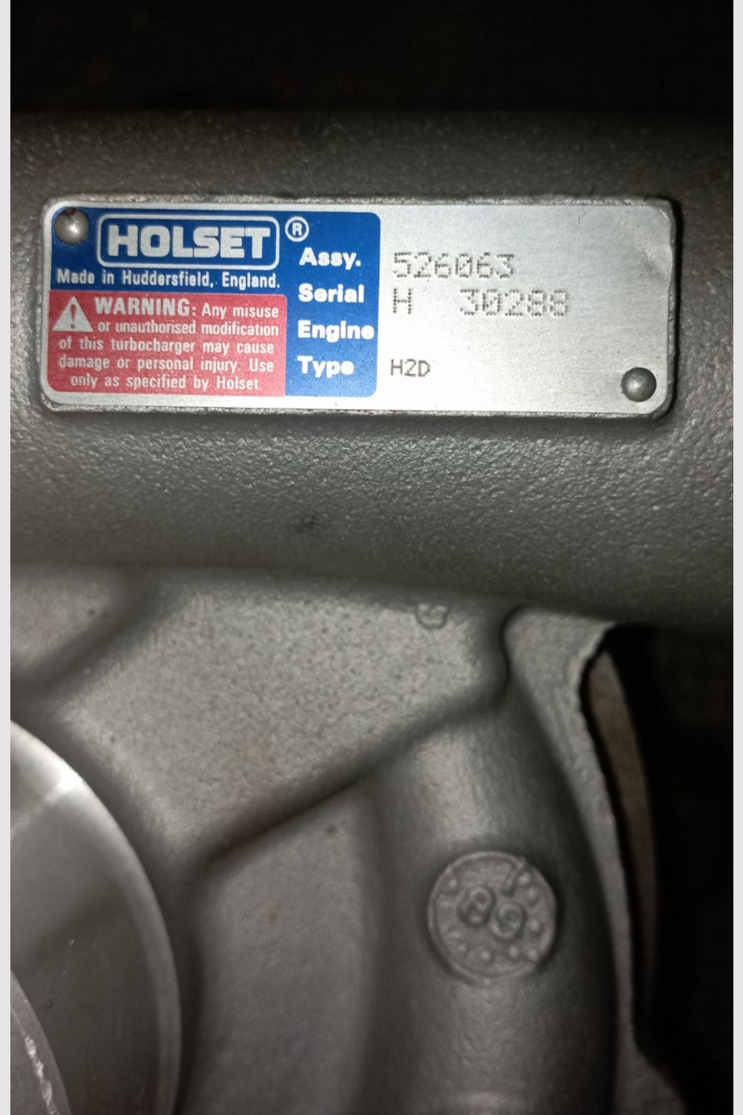 Turbo HOLSET tipo H2D
