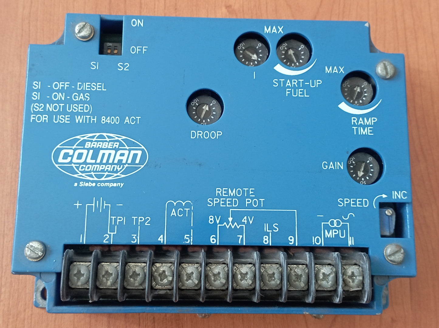 BARBER COLMAN CONTROLLER GOVERNATORE