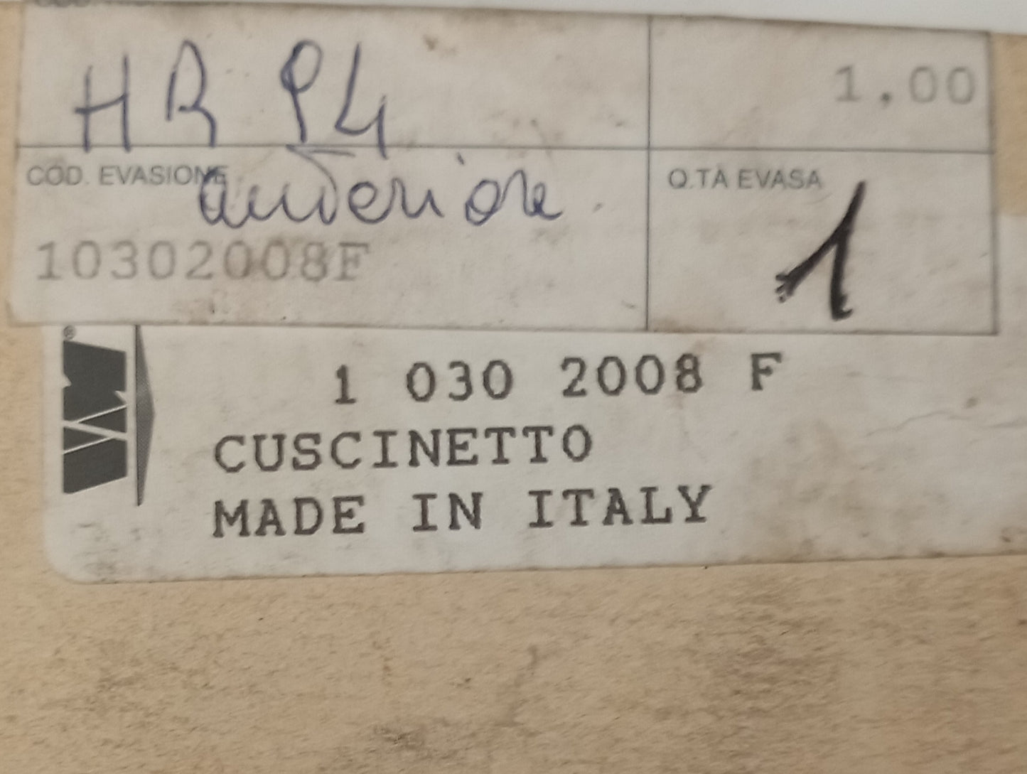 Cuscinetto MOTORE VM