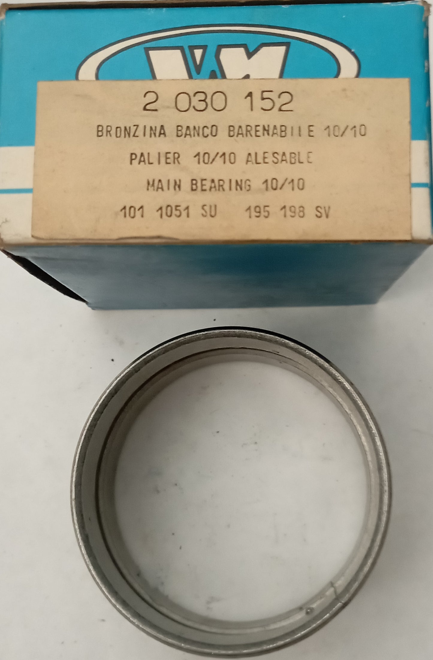 Bronzina banco barenabile 10/10 MOTORI VM TIPO 101 1051 SU 195 198 SV