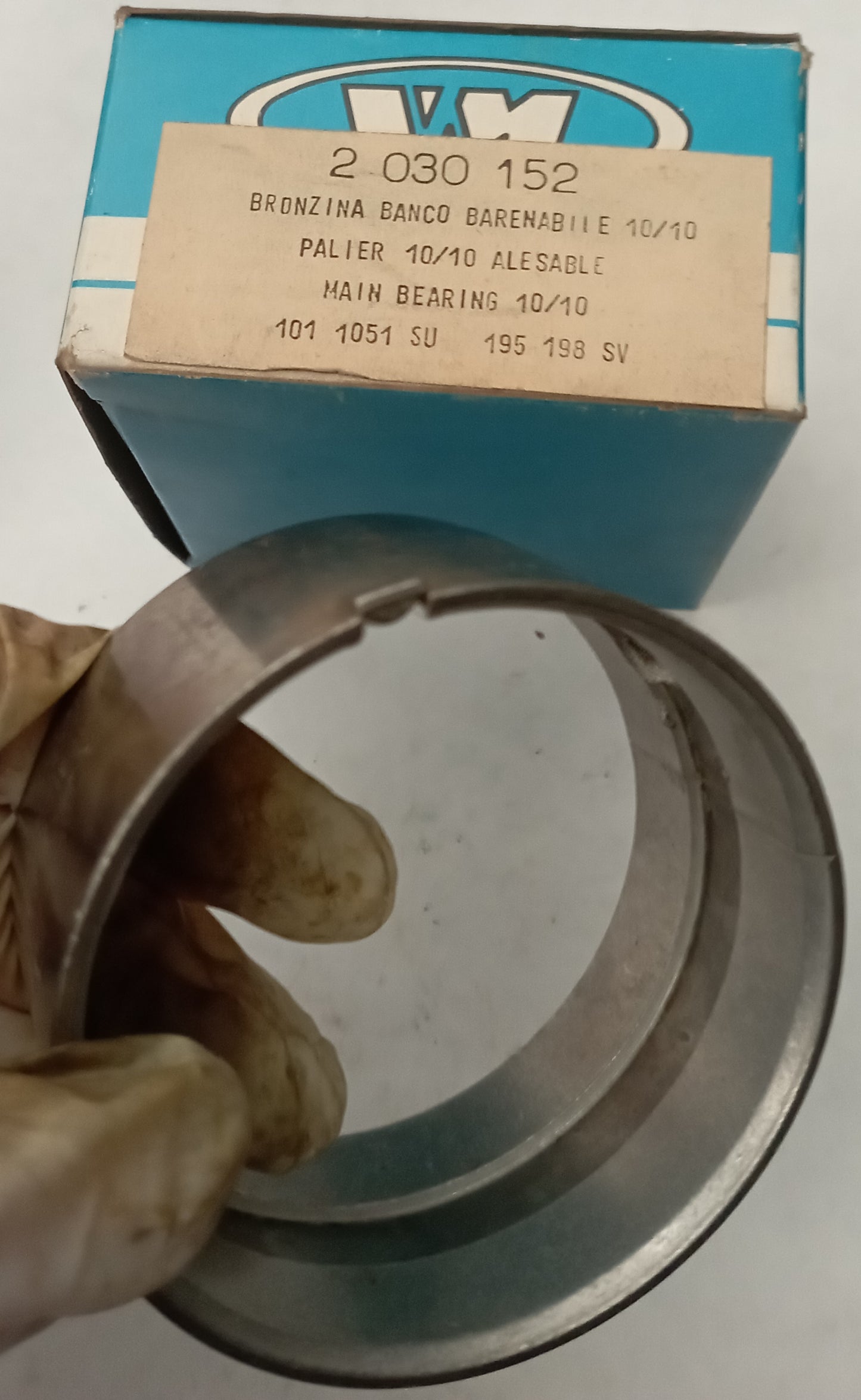Bronzina banco barenabile 10/10 MOTORI VM TIPO 101 1051 SU 195 198 SV