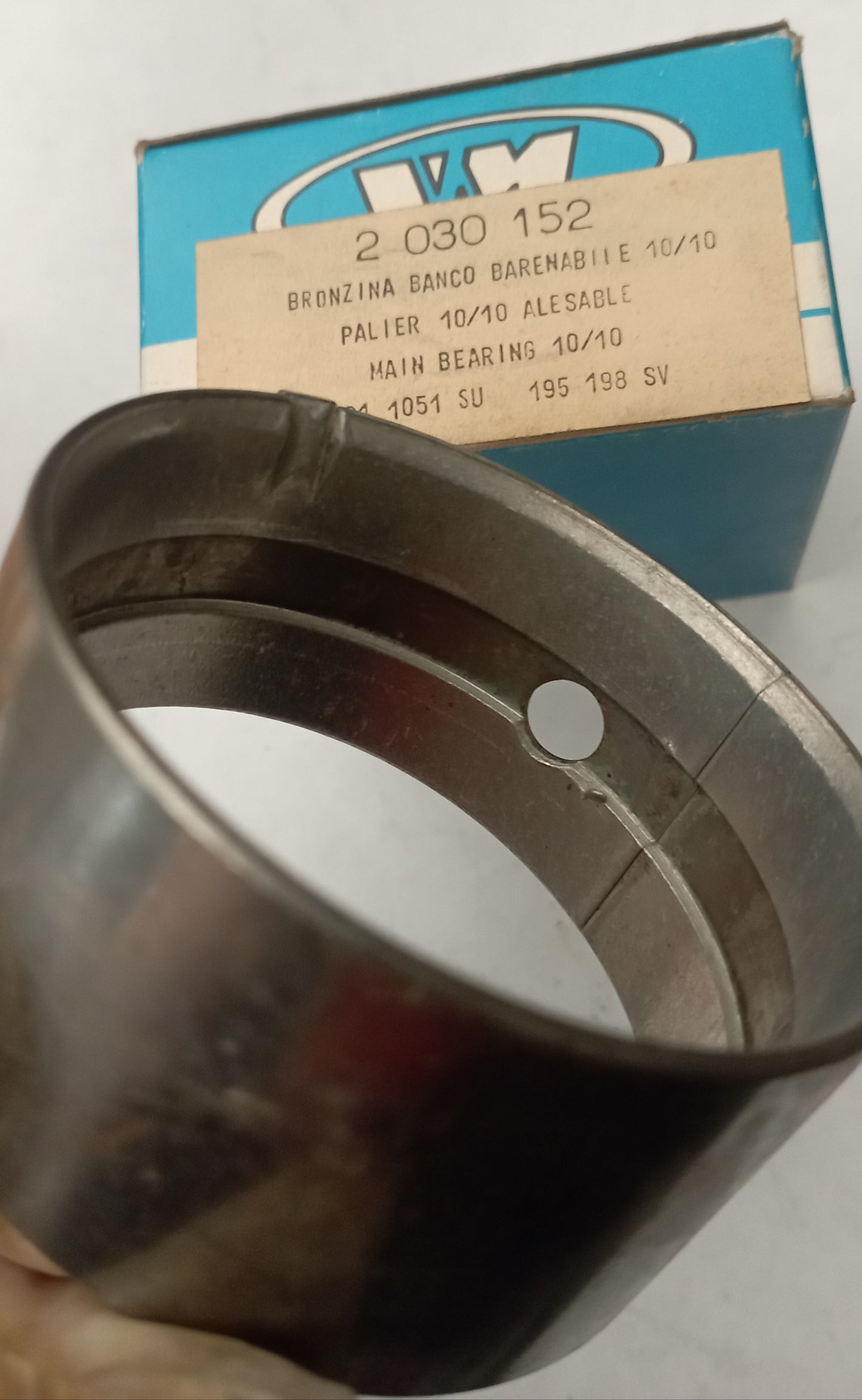 Bronzina banco barenabile 10/10 MOTORI VM TIPO 101 1051 SU 195 198 SV
