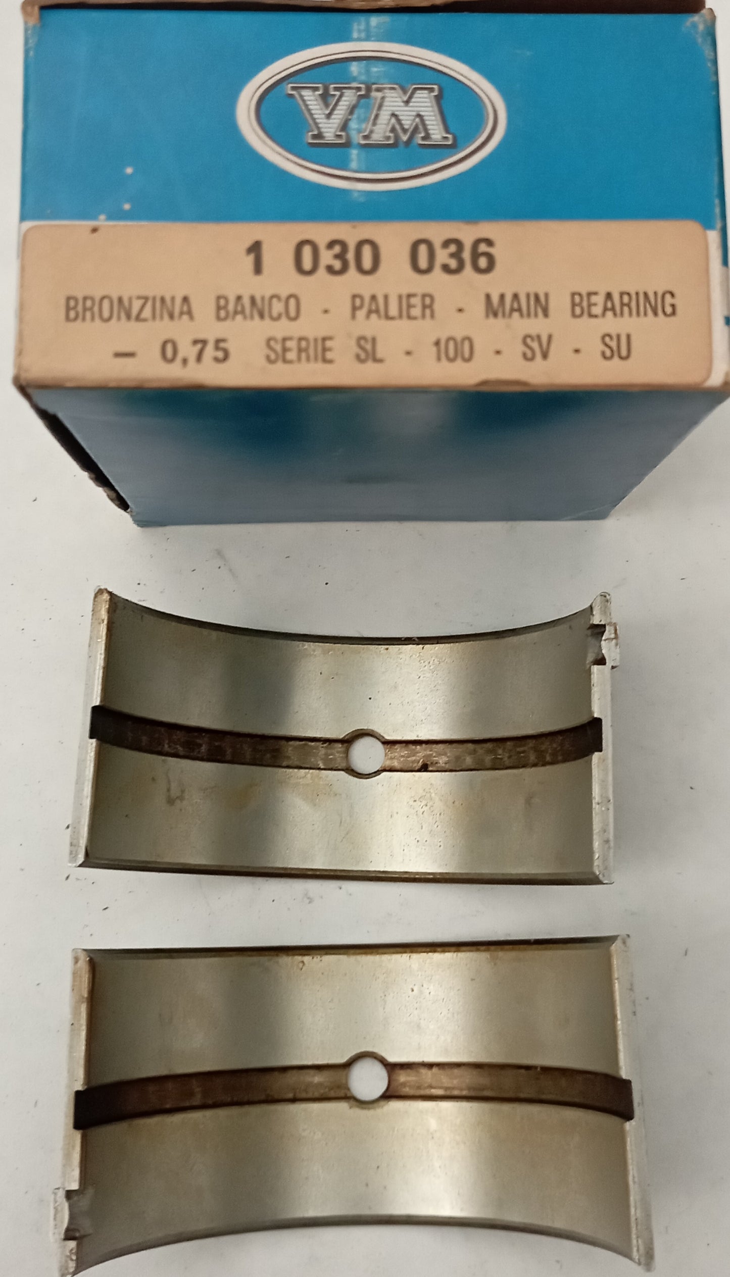 Bronzina banco MOTORI VM - 0,75 SERIE SL - 100 - SV -SU