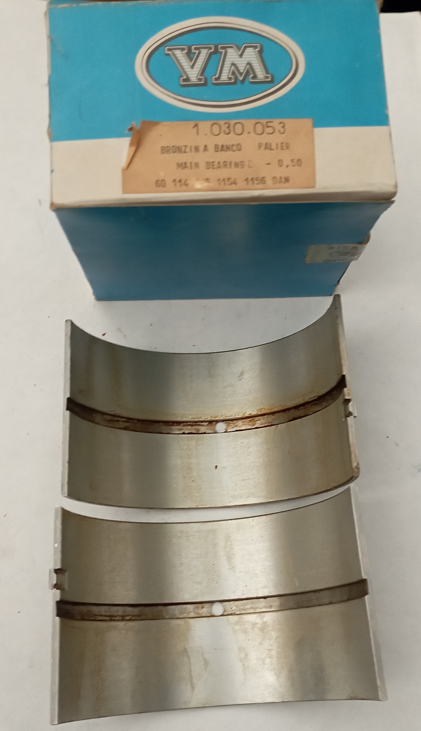 Bronzina banco palier -0,50 tipo 60 - 114 - 116 - 1154- 1156 DAN