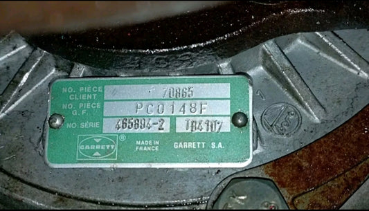 Turbo GARRETT USATA per Isotta Fraschini	MARINE		70865	
Numero di parte	465894-0002