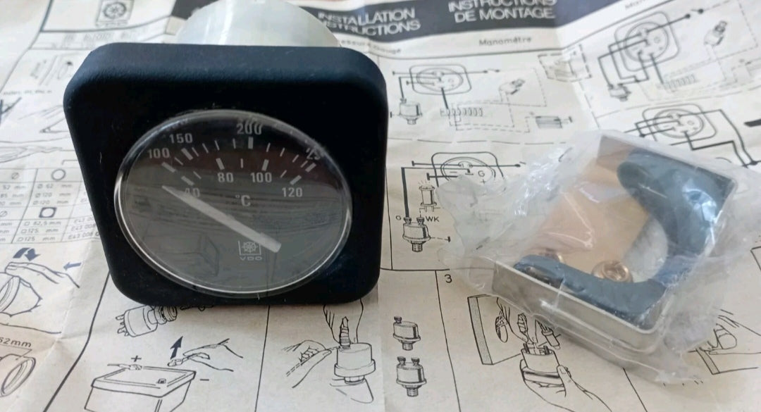 Termometro Acqua e Olio VDO 250F 120C 24 Volts