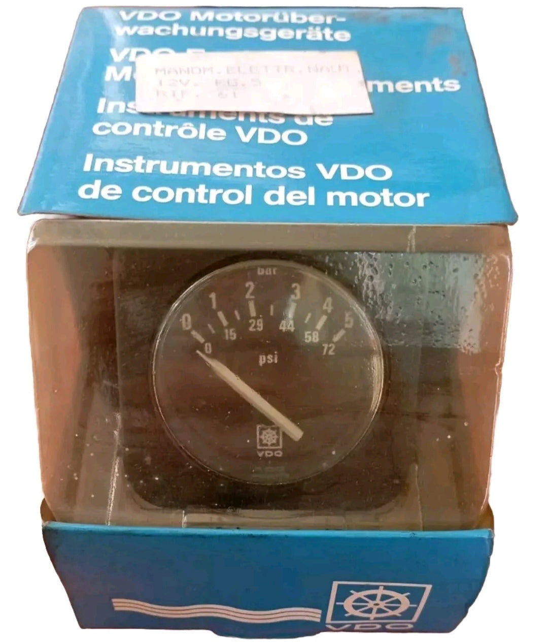 VDO
Manometro 0-5 bar  52 mm nero 12 Volts