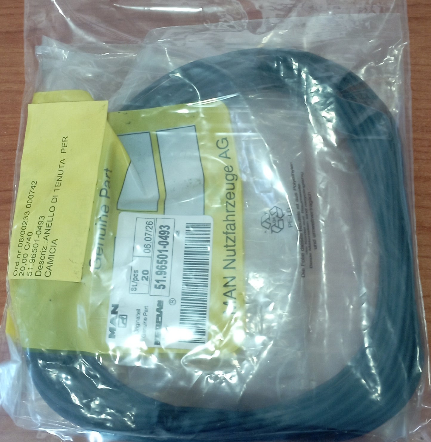 GUARNIZIONE O-RING MAN 138X2,1-FPM2-70 51.96501-0493 51.96501.0493 51965010493