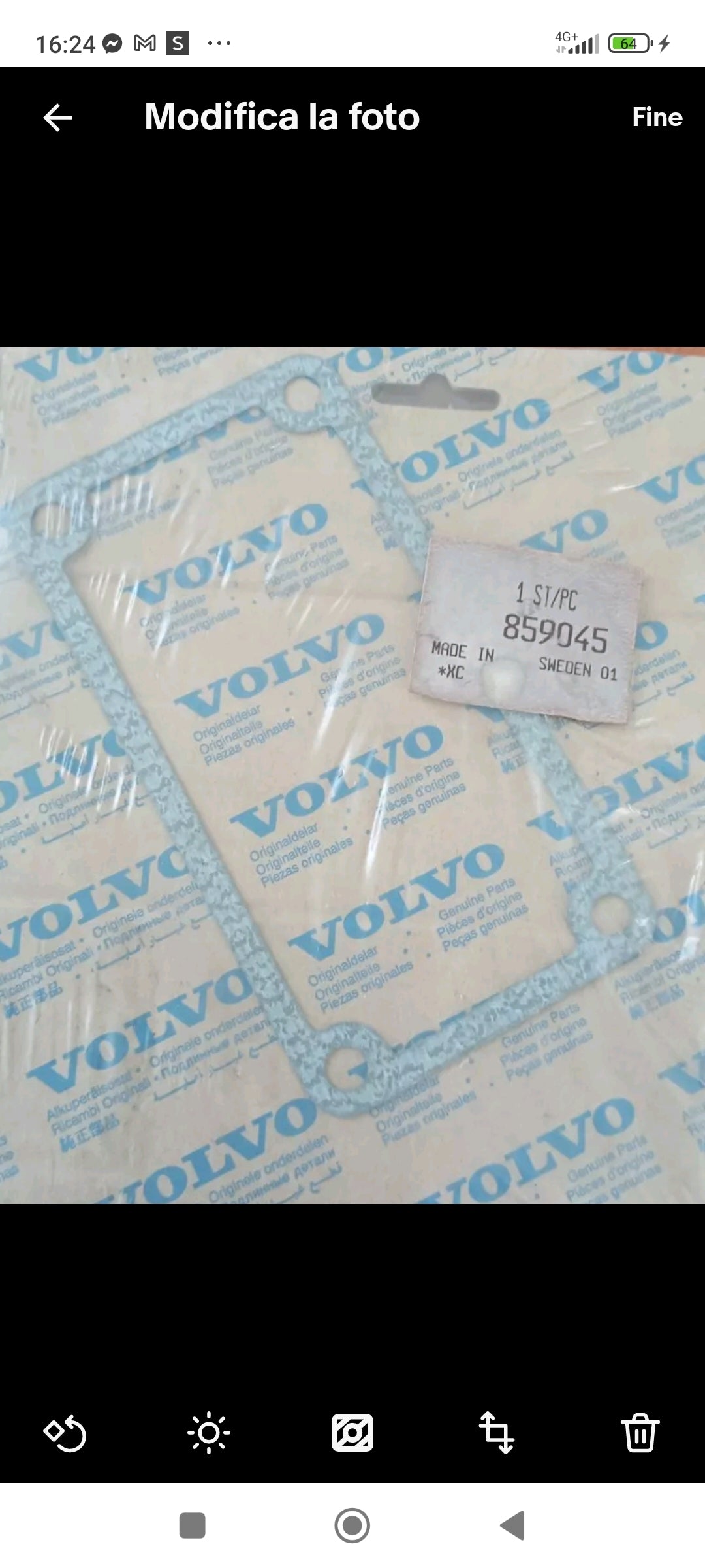 GUARNIZIONE SCAMBIATORE DI CALORE VOLVO PENTA 859045, 845291