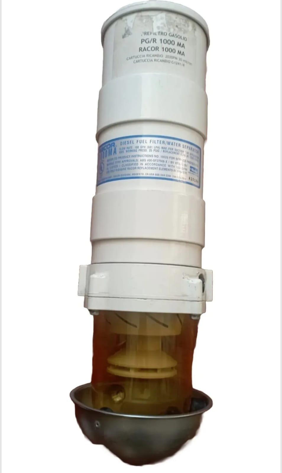 Filtro Racor Carburante/Acqua Separator Serie 1000MA Marino Md