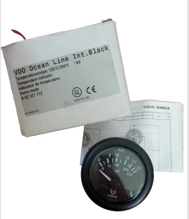Strumento VDO Pressione Olio Serie Ocean Line International 24V. Art. N02124538
