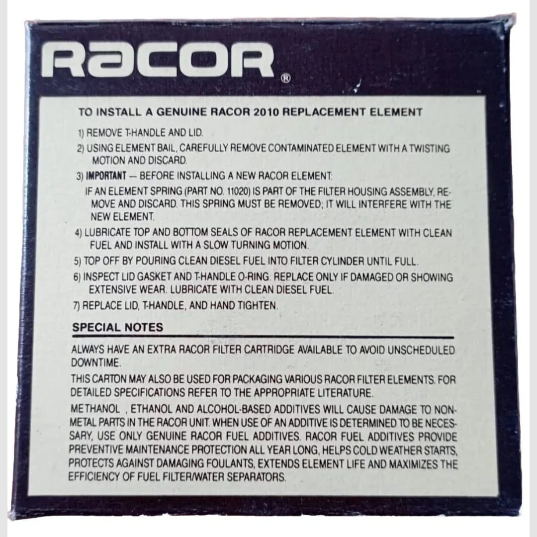 CARTUCCIA FILTRO RACOR 500 MA 30 MICRON 2010 PM ORIGINALE CON GUARNIZIONE