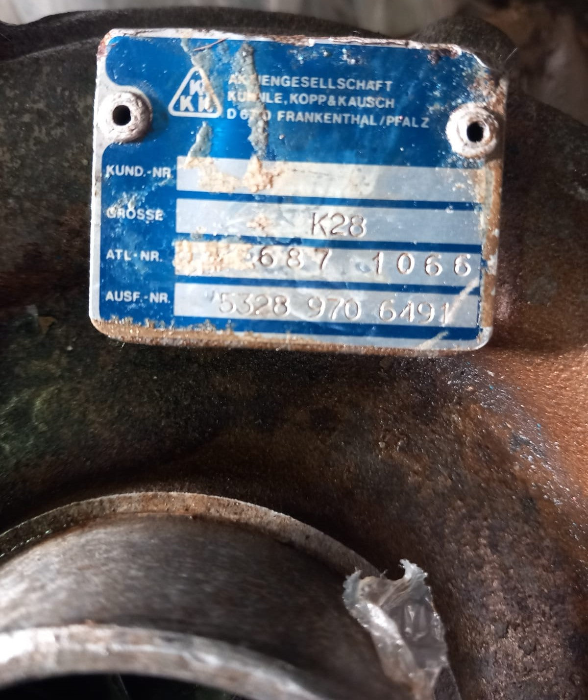 TURBO KKK TIPO K28 N° 5328 970 6491 USATA