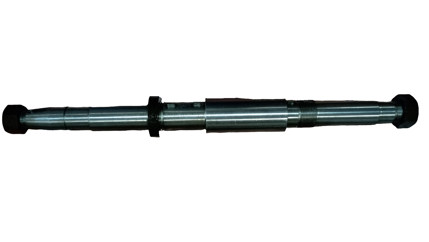 Albero in acciaio inox completo di filettature e cave chiavette per pompa acqua