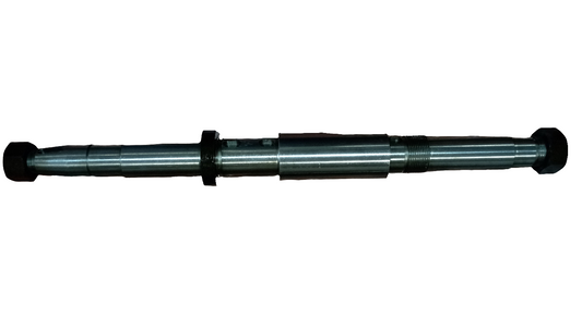 Albero in acciaio inox completo di filettature e cave chiavette per pompa acqua