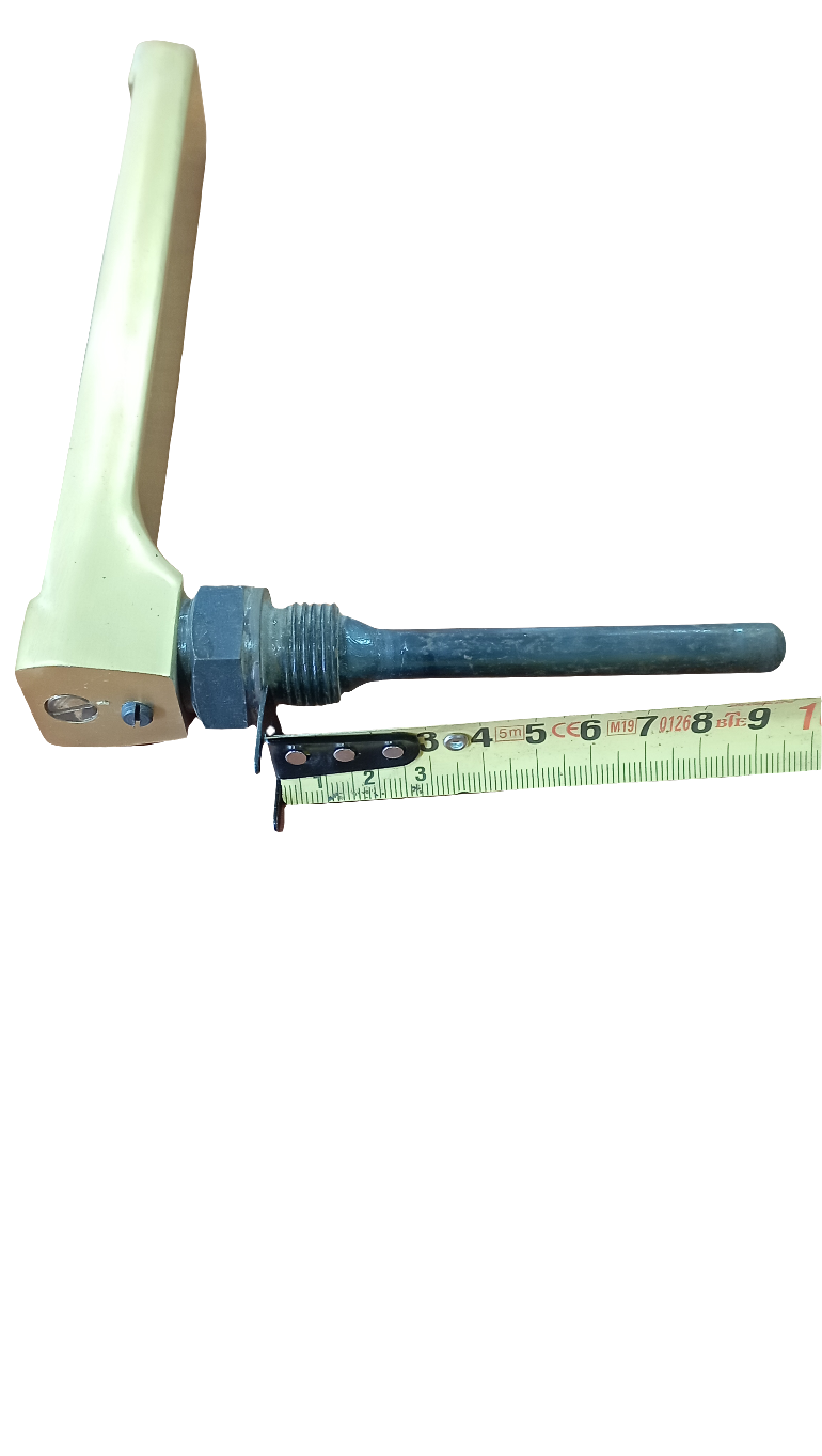 Termometro industriale a dilatazione di liquido SIKA 0-400°c (tubo a immersione angolare 90°) in ottone