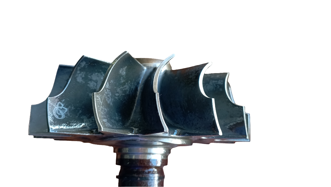 Albero rotore completo di girante per turbine marchio BBC