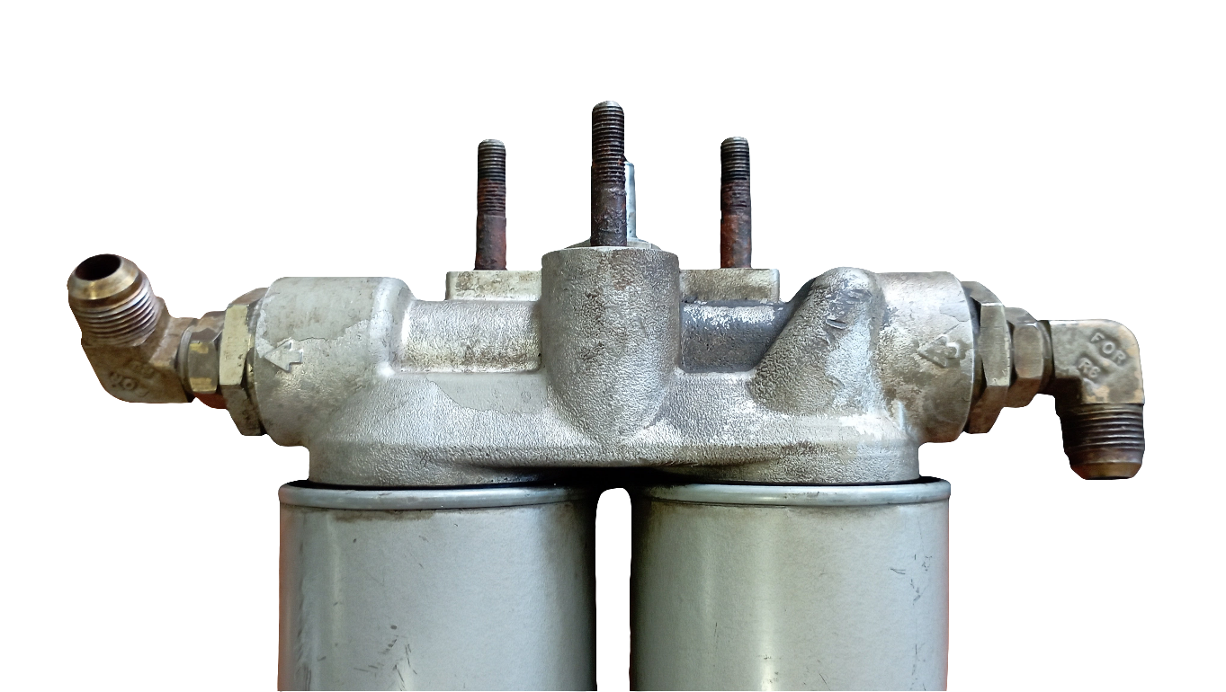 Supporto per filtri olio comprensivo di filtri per motori Isotta Fraschini ID36