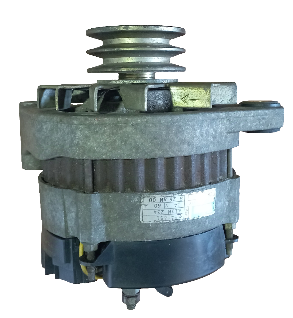 Alternatore VALEO 2541451 14V, 60A, B+ / B- / D+ / W, L 20 completo di puleggia