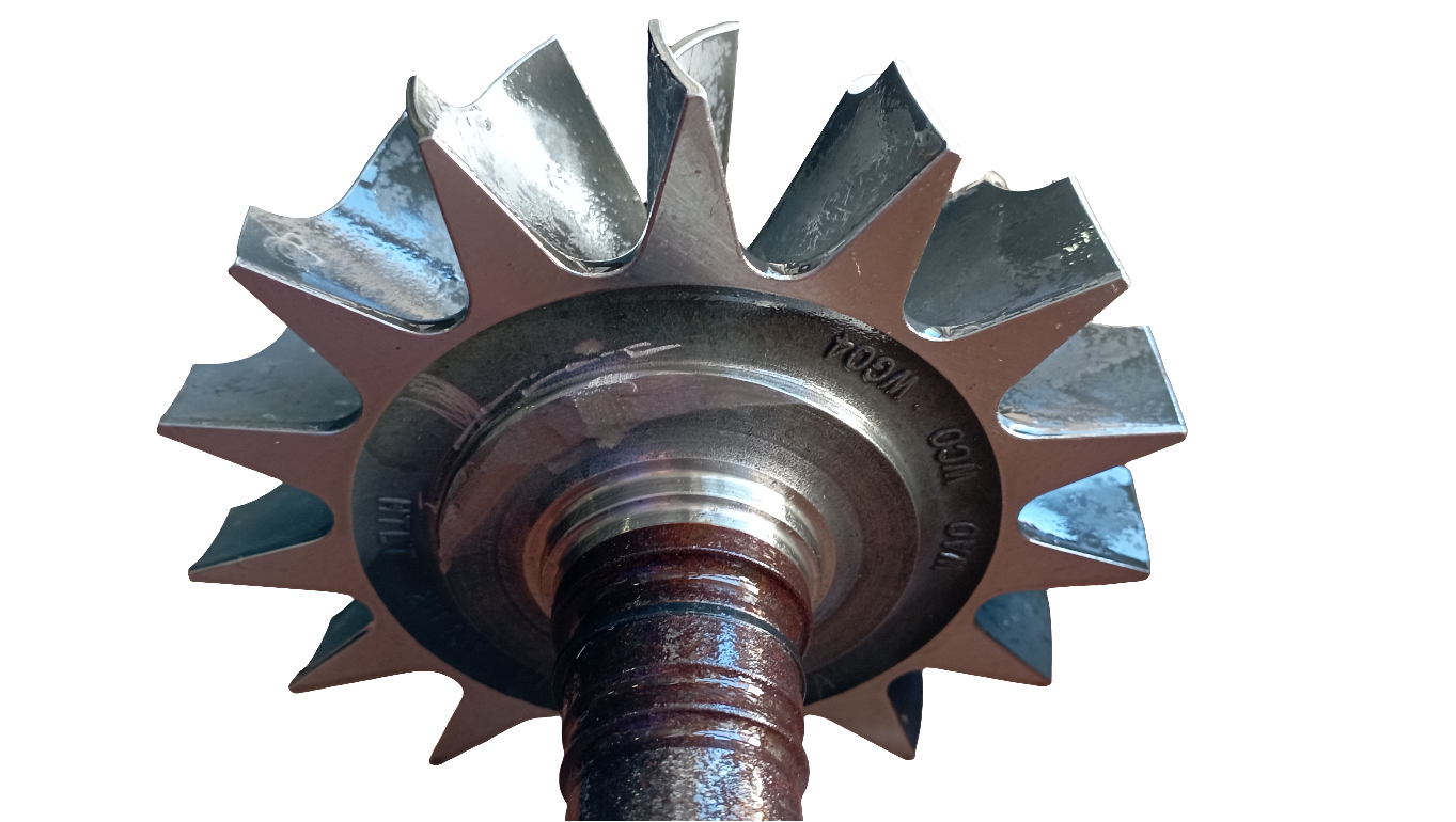 Albero rotore completo di girante per turbine marchio BBC