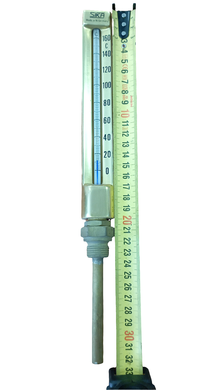 Termometro industriale dritto Sika 0-160°C nuovo in ottone