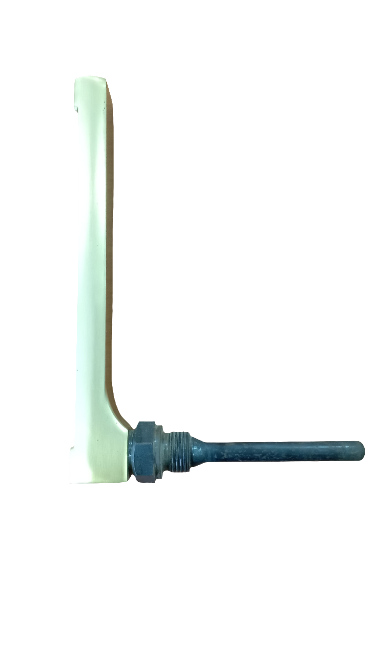 Termometro industriale a dilatazione di liquido SIKA 0-400°c (tubo a immersione angolare 90°) in ottone