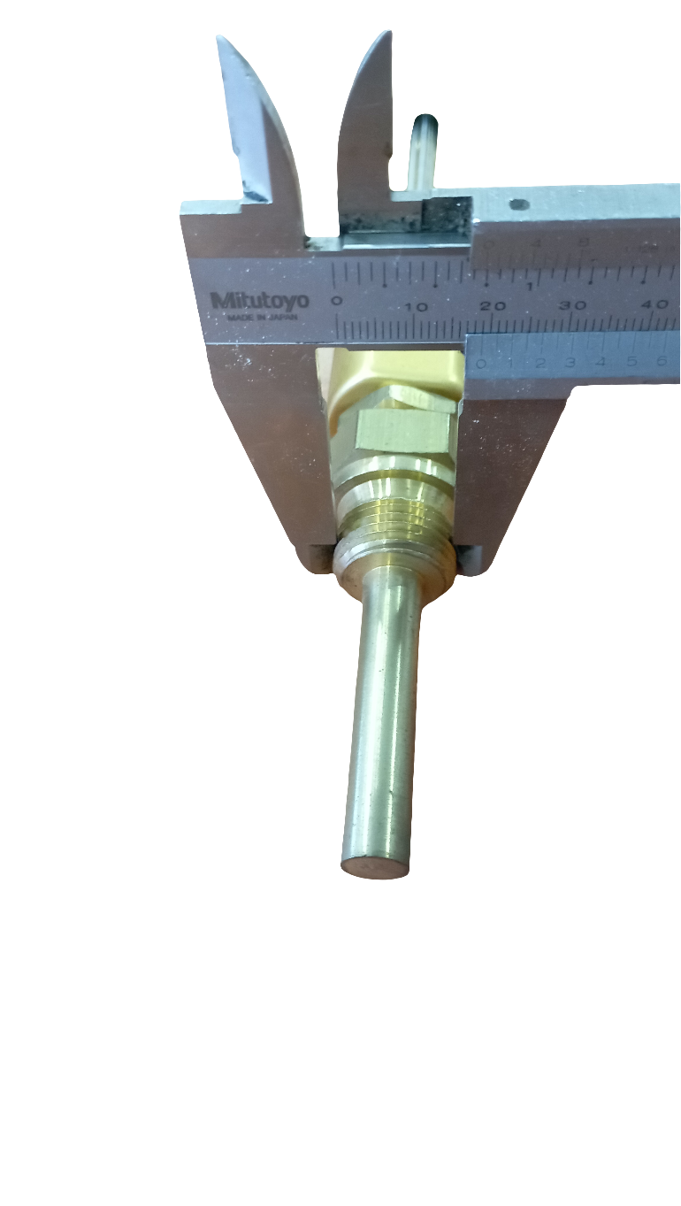 Termometro industriale dritto Sika 0-120°C nuovo in ottone