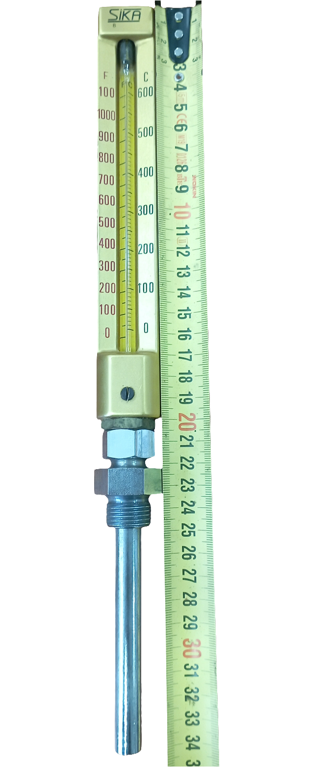 Termometro industriale dritto Sika 0-600°C 0-100 F nuovo
