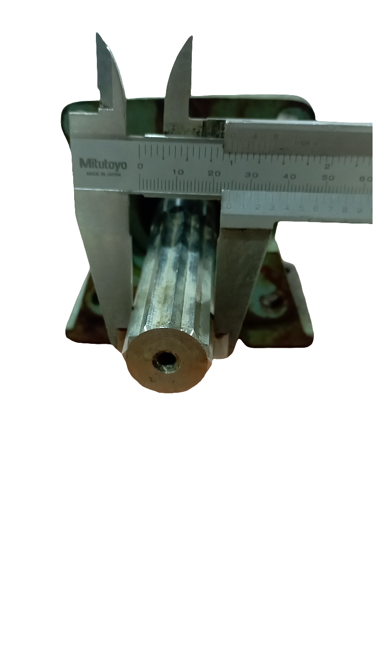 Albero scanalato in acciaio inox per pompa acqua mare JABSCO comprensivo di supporto