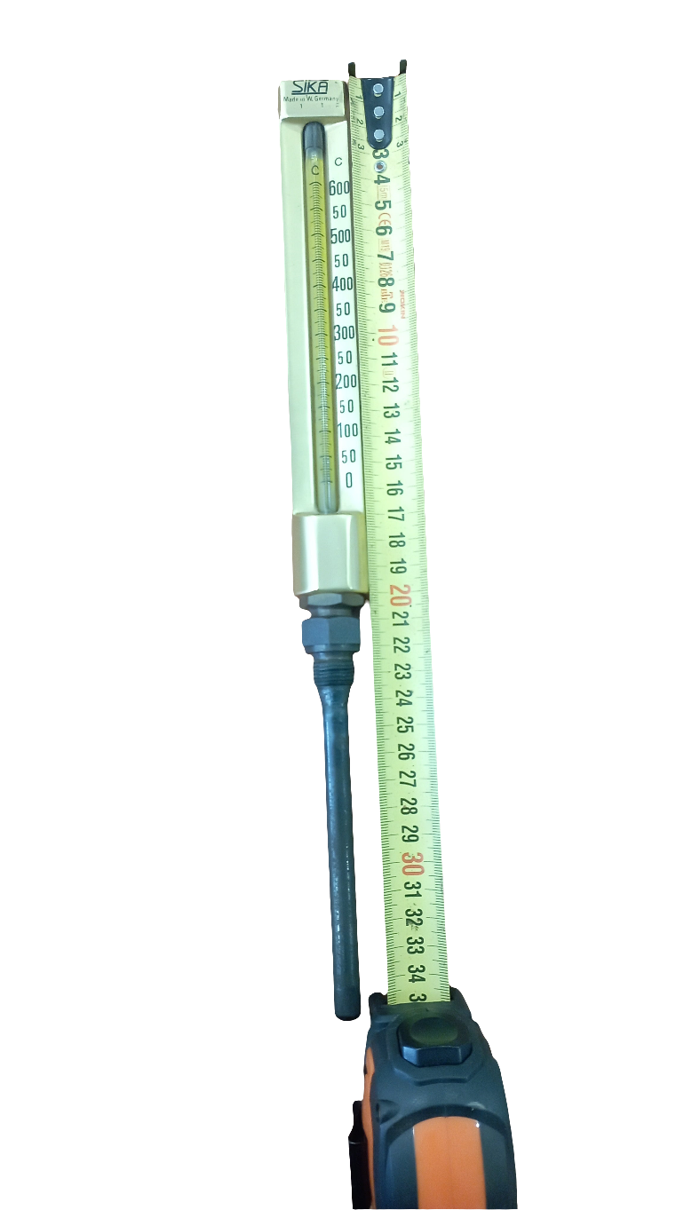 Termometro industriale dritto Sika 0-600°C nuovo in ottone
