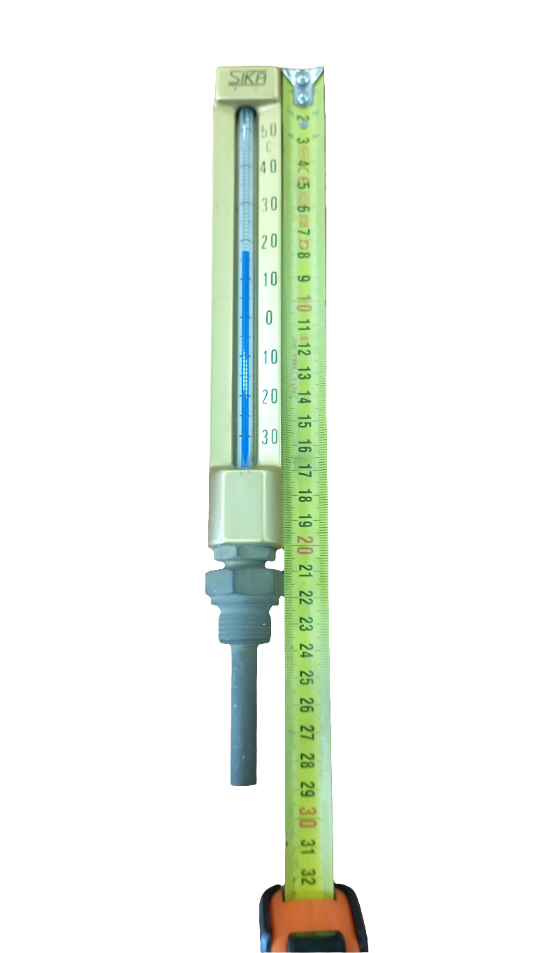 Termometro industriale dritto Sika 0-50°C nuovo in ottone