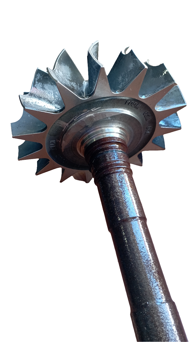 Albero rotore completo di girante per turbine marchio BBC