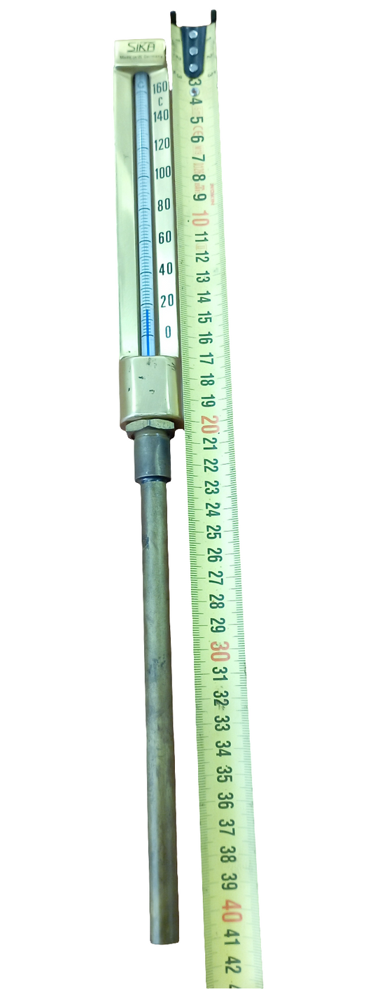 Termometro industriale dritto Sika 0-160 gambo lugo nuovo in ottone