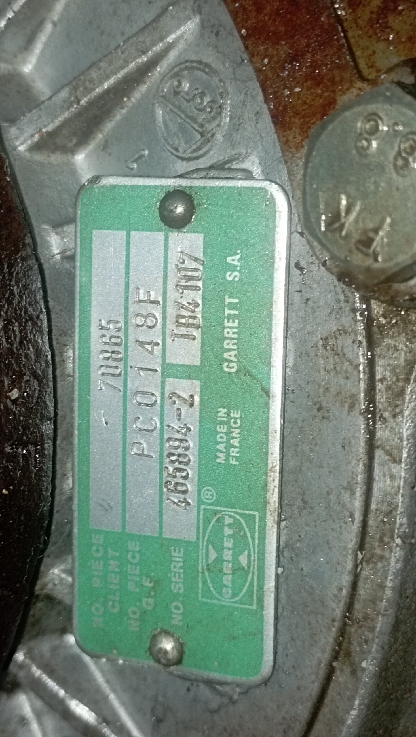 Turbo Garrett tipo TB4107 70865