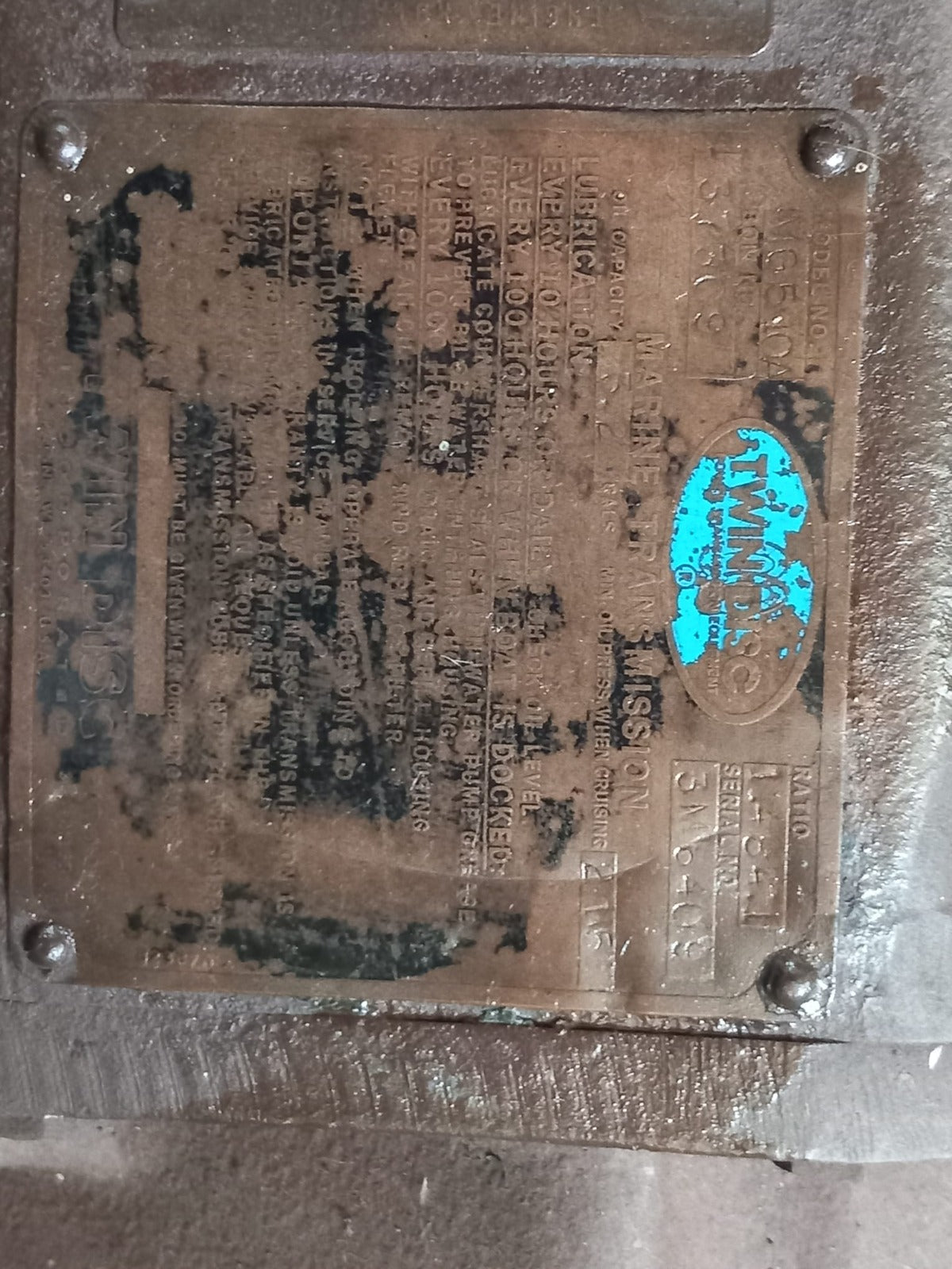 Invertitore marino TWIN DISCH USATO, TIPO MG510A1 RATIO 1,484:1