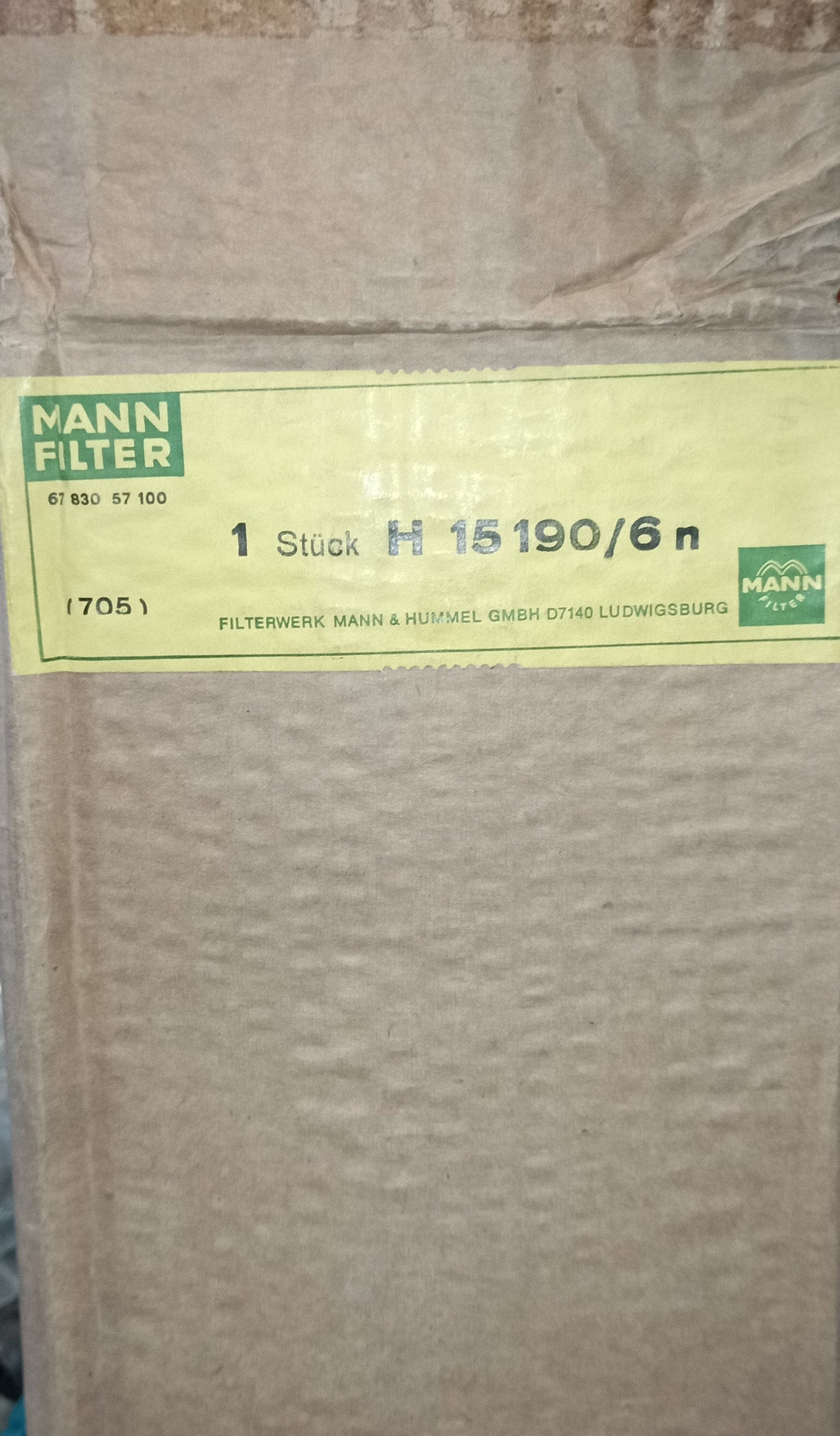 Filtro Mann-Filter H 15 190/6 N H151906N