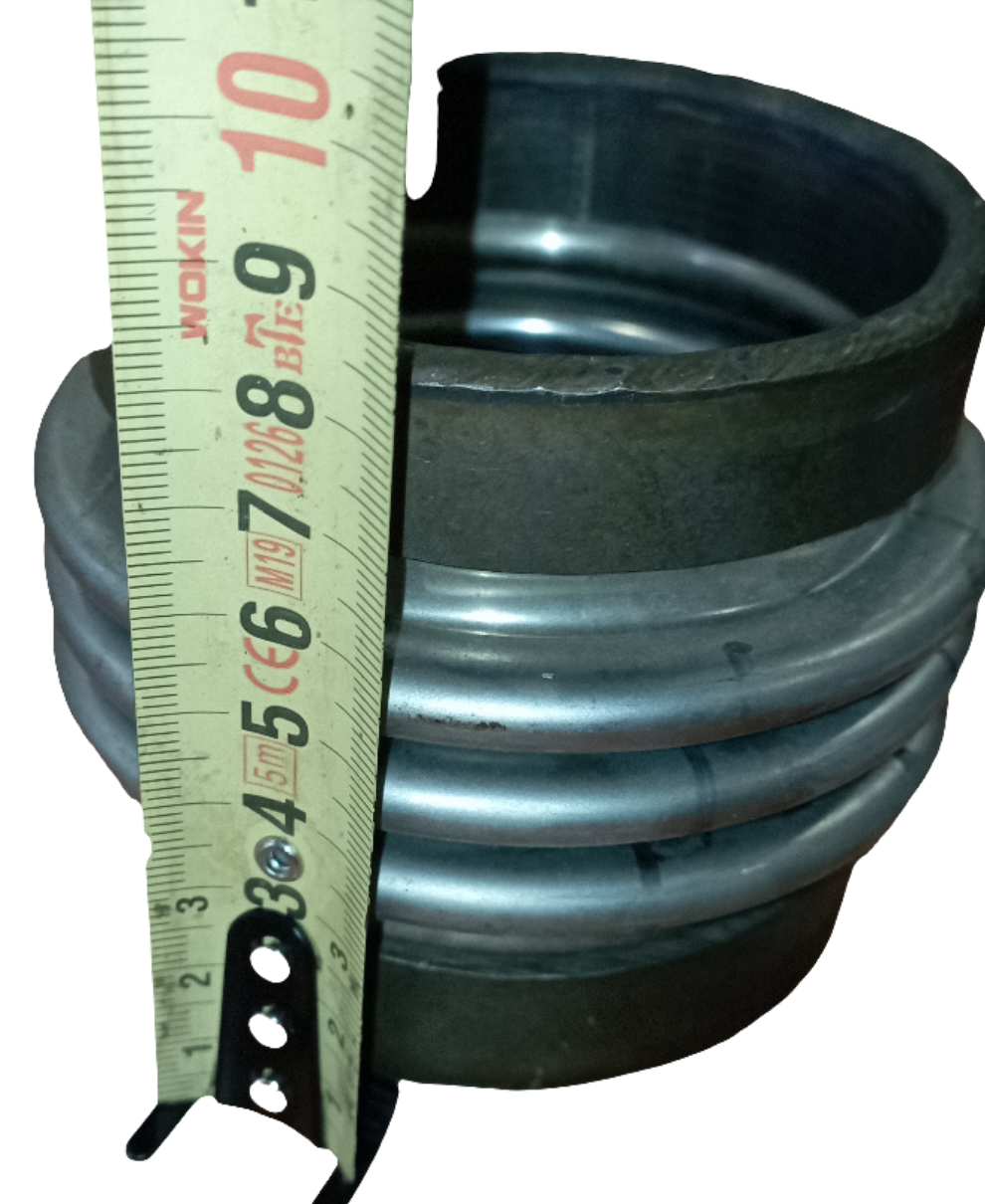 Compensatori di scarico, tronchetto di scarica a 3 spirali in acciaio inox