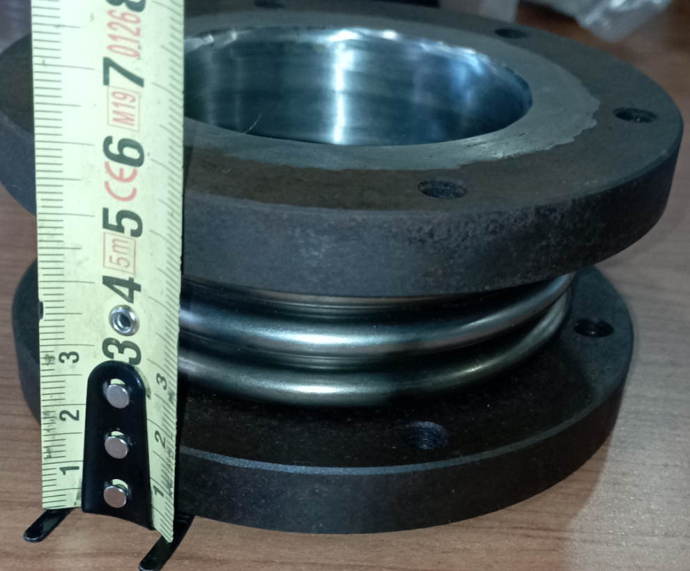 Compensatore di scarico, tronchetto di scarico a 3 spire in acciaio inox