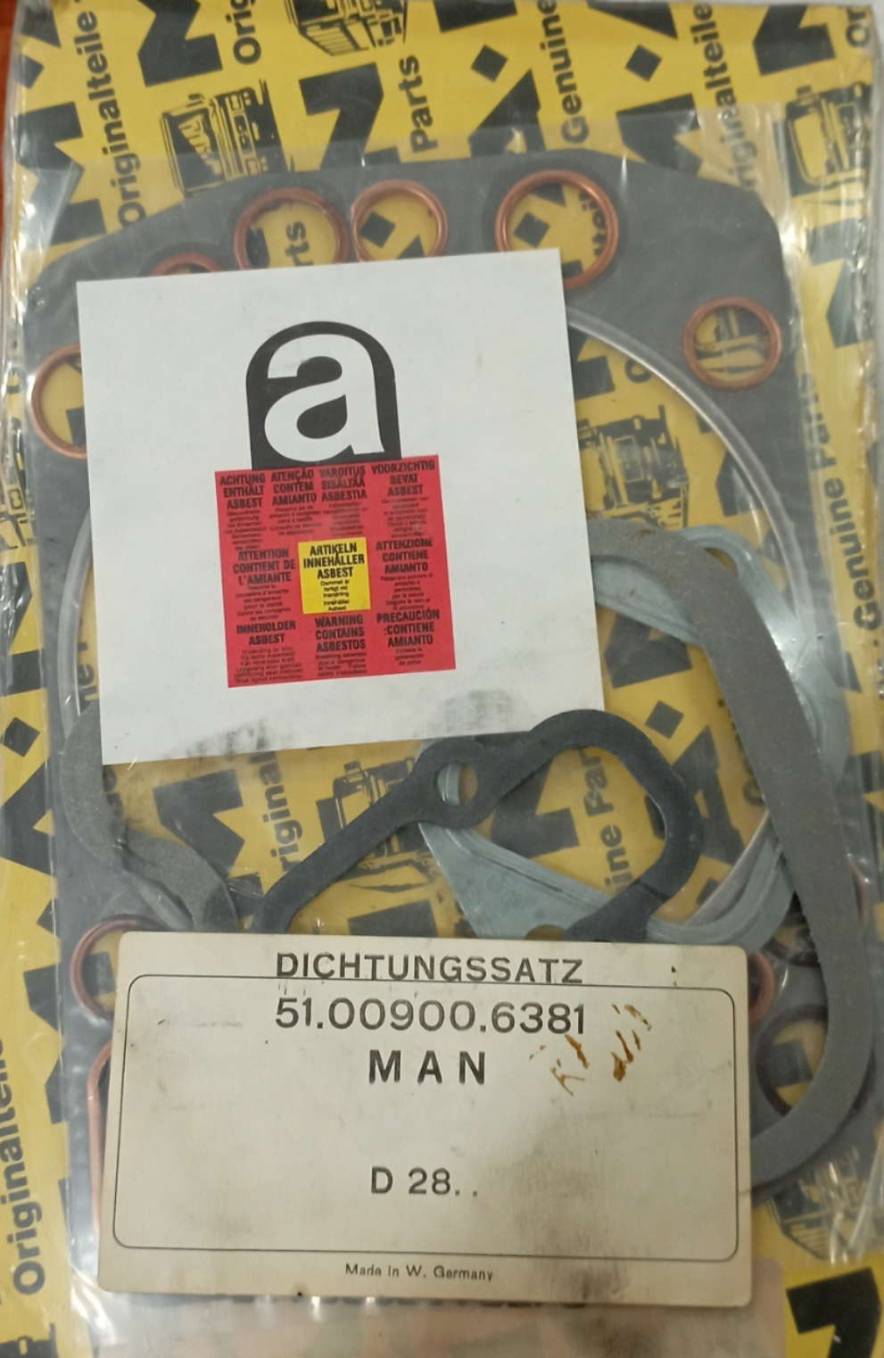 Kit guarnizioni testa cilindro originale motori MAN D 28 51.00900.6381