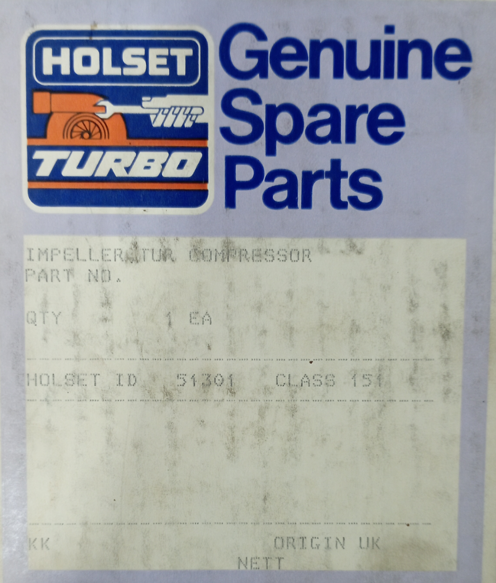 Girante compressore - ventola HOLSET TURBO 51301 CLASS 151