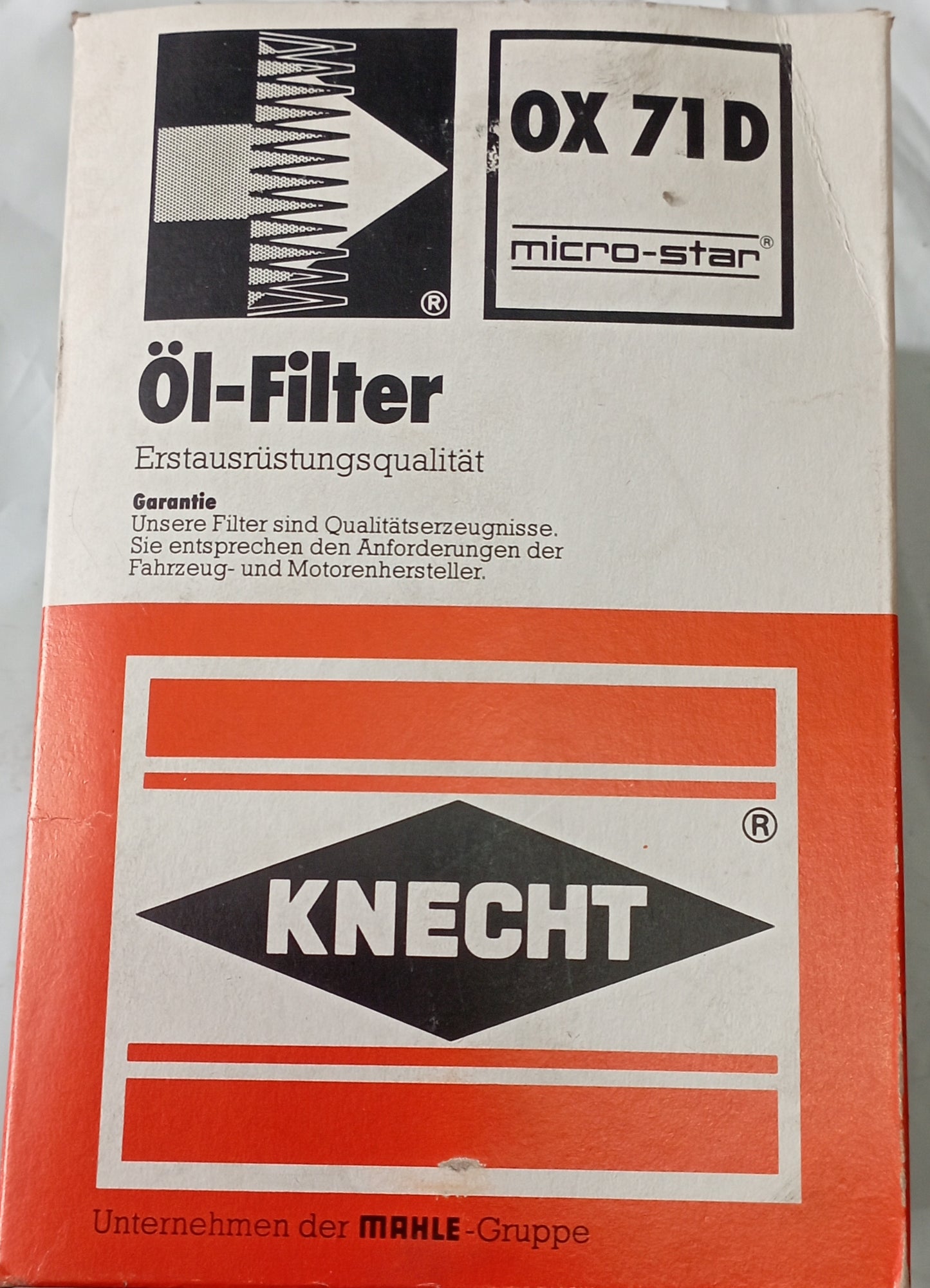 Filtro olio OX 71 D KNECHT