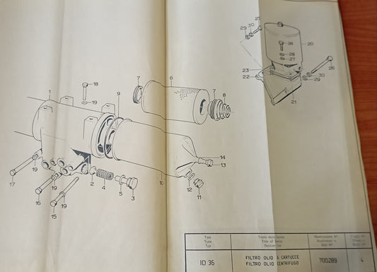 Corpo filtro olio ISOTTA FRASCHINI ID36