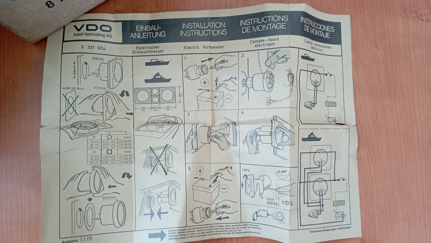 Contagiri originali VDO per Iveco