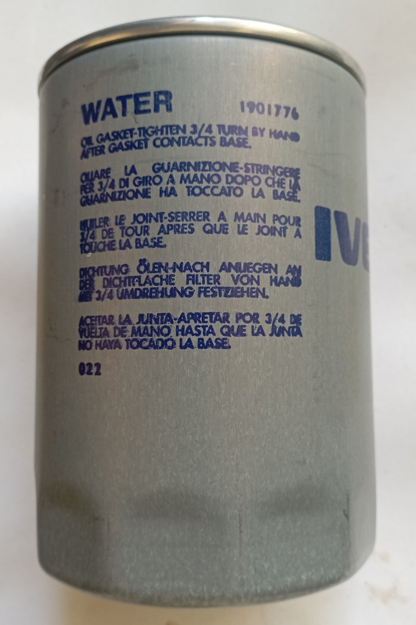 FILTRO ACQUA
ORIGINALE IVECO
cod:1901776
