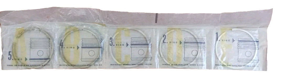 Fasce elastiche per pistoni DEUTZ F1 L 712  1 zyl Kit Composto da n 5 Fasce per 1 pistone