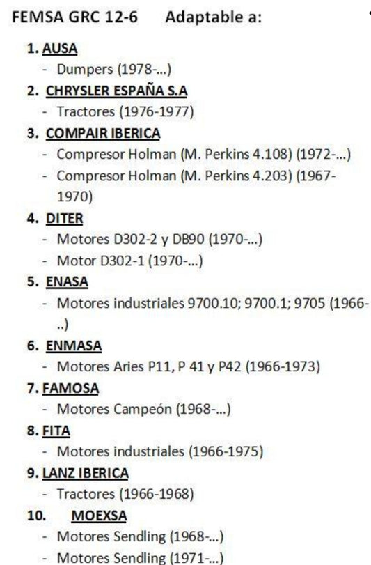 Regolatore di carica FEMSA GRC 12-6