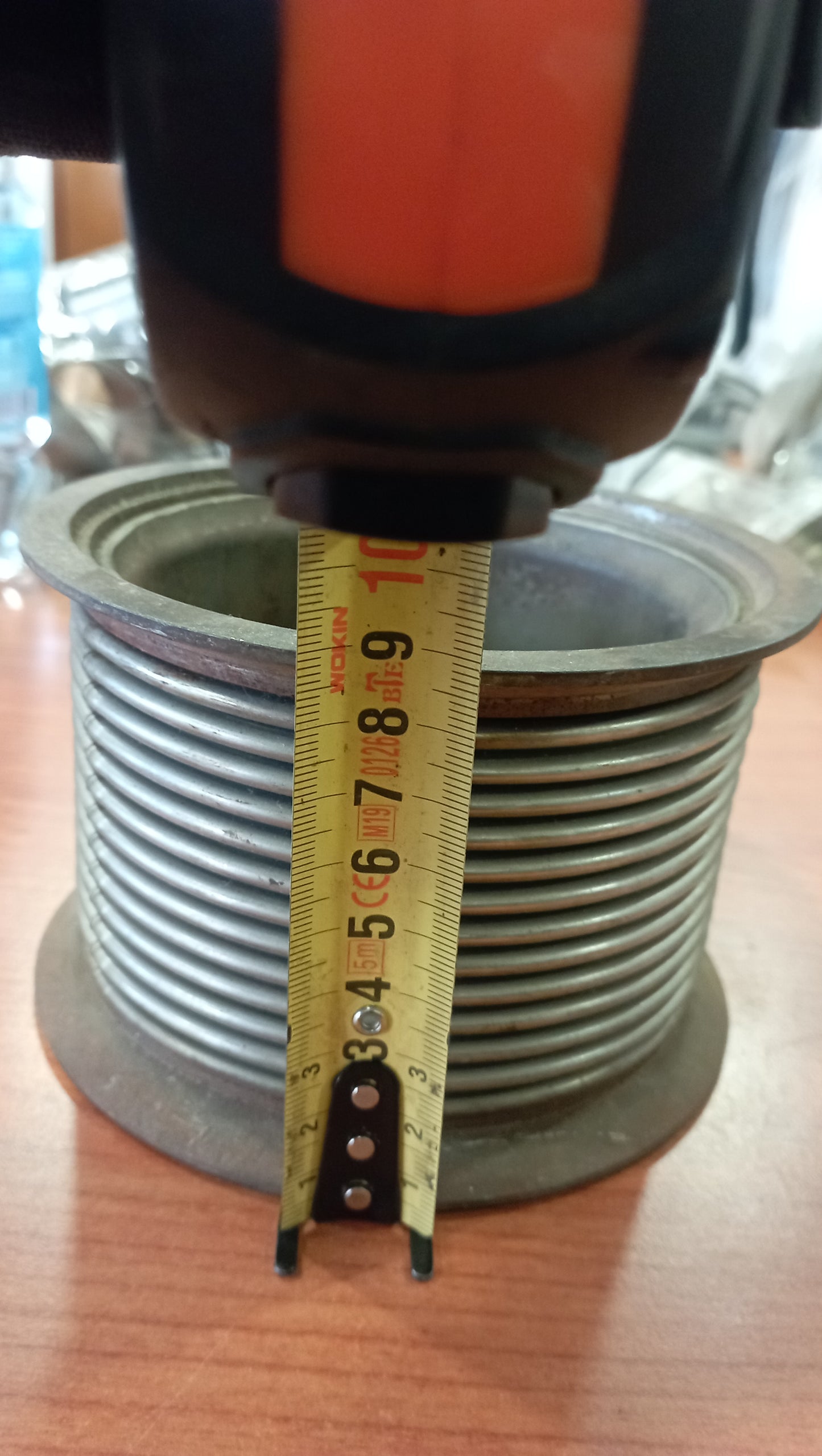 Compensatore di scarico, tronchetto di scarico a 13 spire in acciaio inox