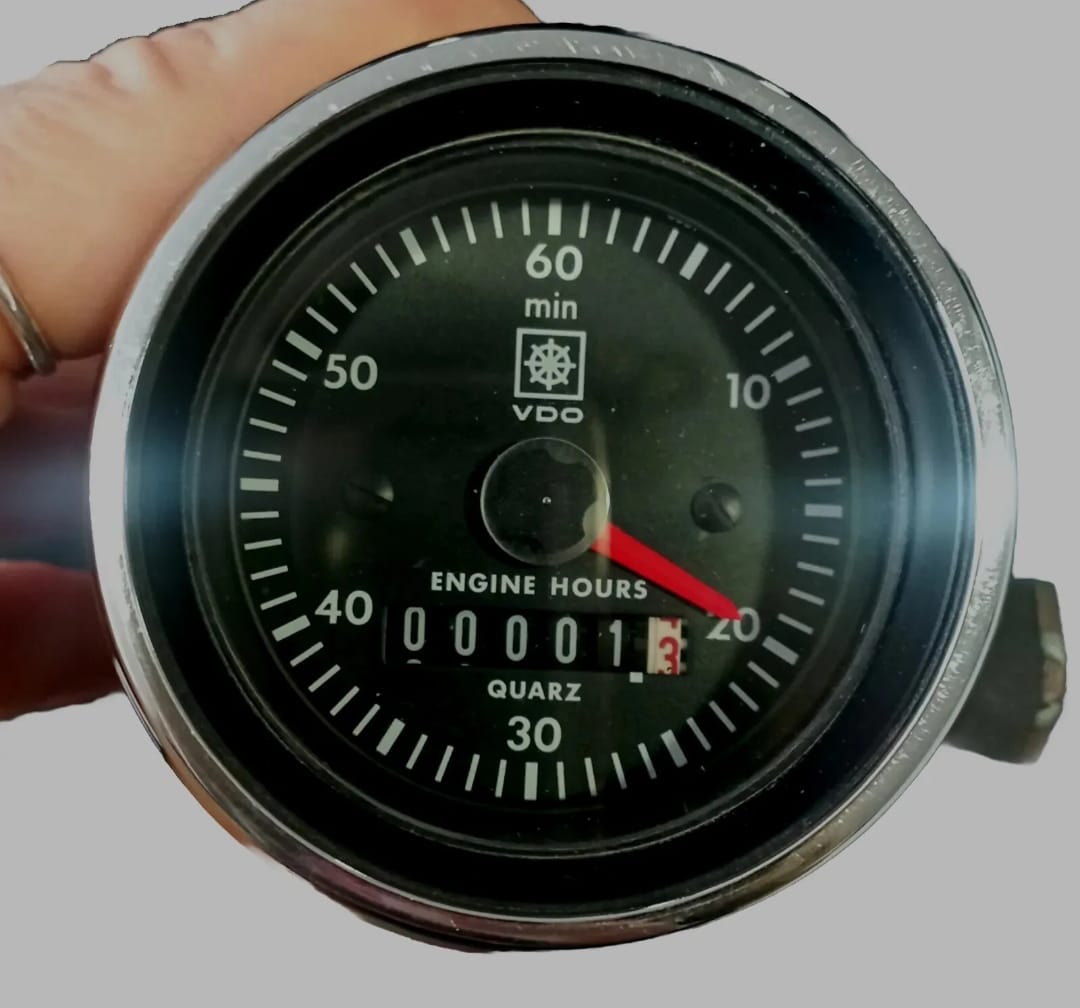 Contaore 10-60 min Vdo 52 mm diametro in Acciaio Cromato