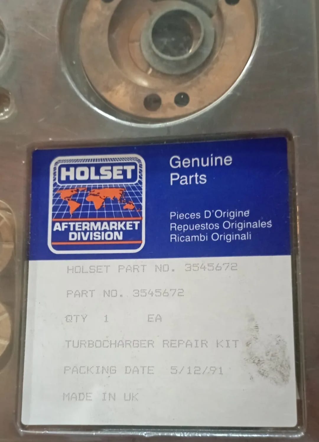 KIT RIPARAZIONE PER TURBOSOFFIANTI HOLSET Part no 3545672 SCATOLA ORIGINALE